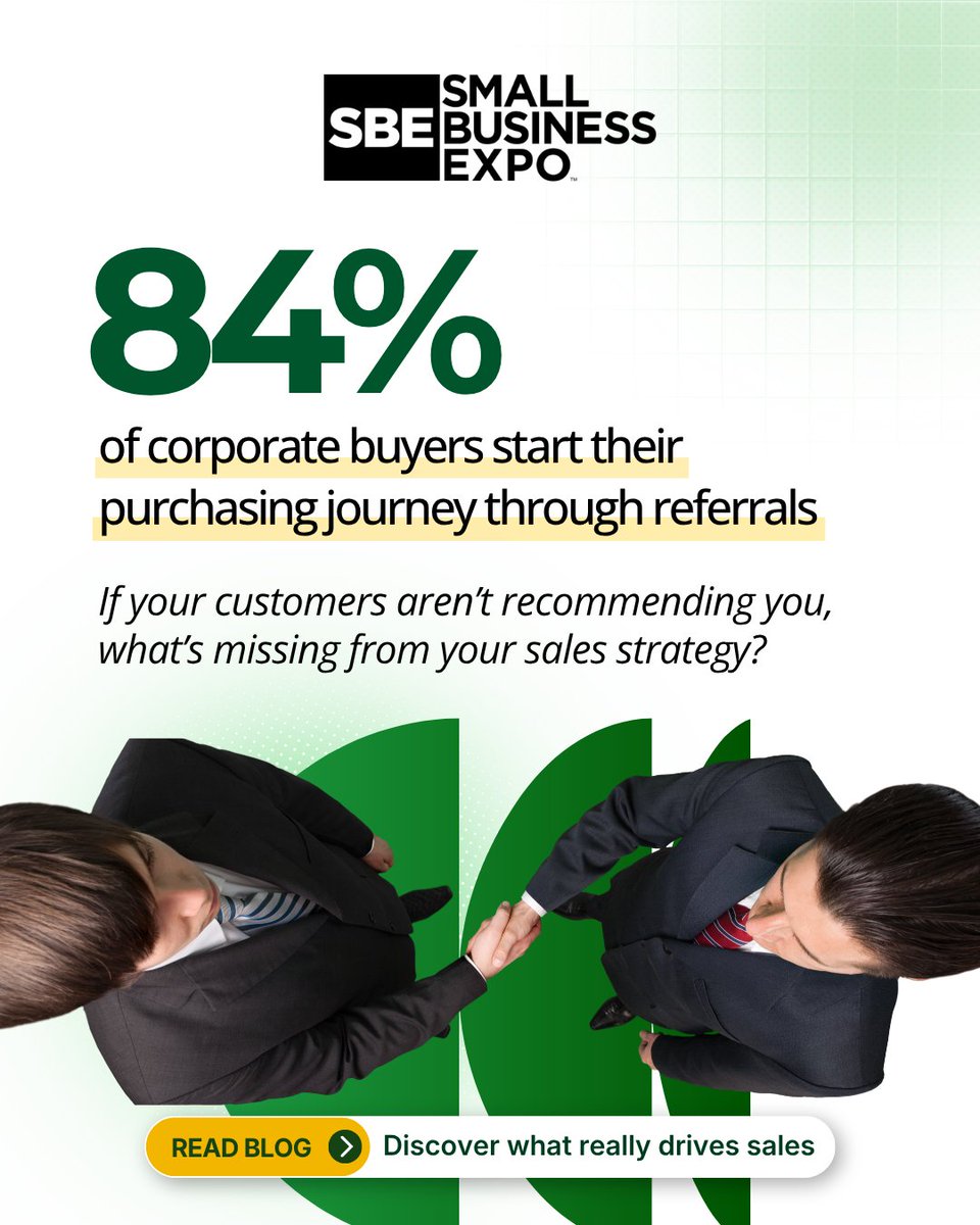 SmallBizExpos's tweet photo. Your next customer might already know someone who loves your business. The question is, are you giving them a reason to spread the word?

Rethink your growth strategy. 👇
https://t.co/QbXxyuDu09 https://t.co/Znxtk5xpAA