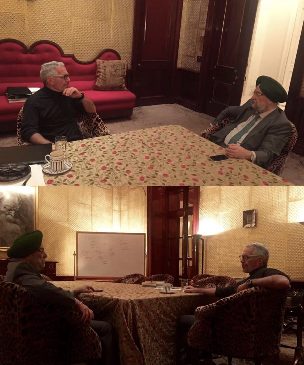 SinghReetam's tweet photo. So, it is true!
Hardip Puri was with Jeffrey Epstein; who procured underage girls for world leaders to be exploited upon in Epstein Island and his New York Town House. They would sacrifice children, drink blood and worship Satan.

Remember the disappearing girls of Gujarat? https://t.co/gU9f4pE1I1