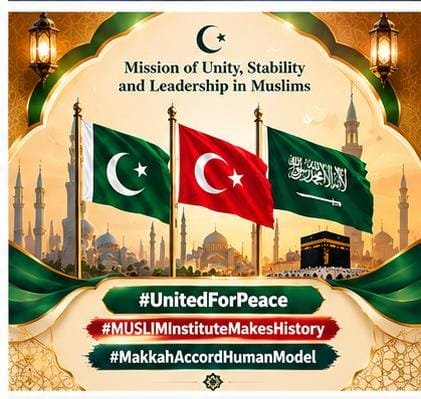 AsimNisar487205's tweet photo. Sahibzada Sultan Ahmad Ali Sb visualizes peace through strength and economic self-reliance. The Mecca Accord places defense cooperation directly in the context of this geoeconomic self-interest.🇸🇦🇵🇰🇹🇷
​#UnitedForPeace #MUSLIMInstituteMakesHistory #MakkahAccordHumanModel https://t.co/KVwgmUv4W4