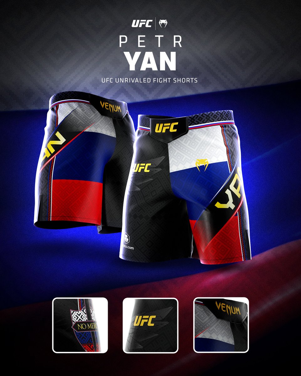 ufc's tweet photo. Custom shorts have arrived for @PetrYanUFC 👏

@UFCStore | #UFC333

@VisitAbuDhabi | @InAbuDhabi | #InAbuDhabi https://t.co/yMS8Zm0Atr