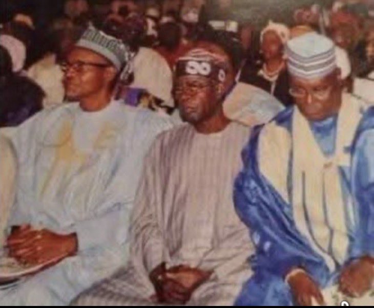McFobiz's tweet photo. Behold th exact three (3) Egyptians holding Nigeria hostage.

1. Buhari
2. Tinubu
3. Atiku

They created APC &amp; used APC to perpetrate crimes against Nigeria People. https://t.co/74zNH76jUR