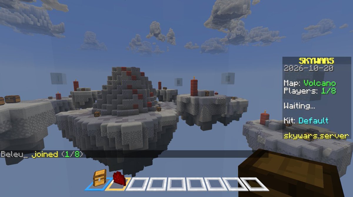 BorgesDev's tweet photo. ☁️ SkyWars in Voxium — Multiplayer Plugin Testing!

Testing the mechanics, island gameplay, and multiplayer systems. Still a work in progress, but it's getting there! 👀

#IndieDev #Voxium #GameDev #VoxelGame #SkyWars #IndieGame https://t.co/KXqy51QXyA