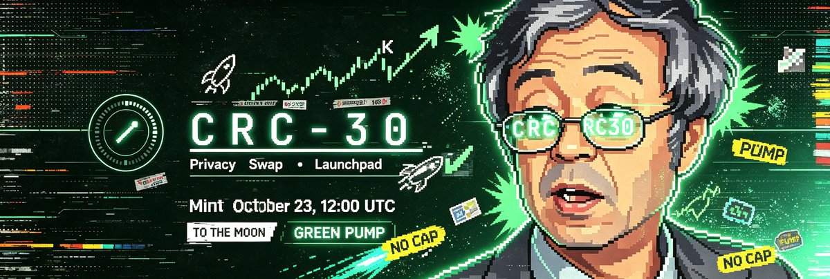 BTC_CRC30's tweet photo. 🎉 CRC-30 Mint Soon | Community Giveaway Live
🎁 Prize: 10 winners, 20U worth of tokens each
⏰ Mint Time: Oct 23, 12:00 UTC
 
CRC-30 is an all-in-one native BTC protocol featuring Privacy, Launchpad and Swap. Non-custodial. Any unminted tokens will be burned after mint closes.
 
✅ How to join:
▫️ Follow @BTC_CRC30
▫️ Drop a comment
▫️ Retweet this post
 
🔗 https://t.co/i7clqJbG2H
🏁 Winners announced once mint goes live
#Btc #CRC30 #CRC20 #AirDrop #Mint
