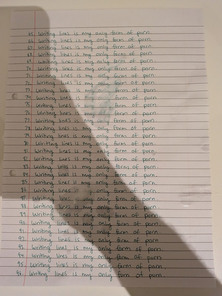 ControlledSlave's tweet photo. I think this lesson on writing lines and porn speaks for itself! https://t.co/y3FL1kq68r