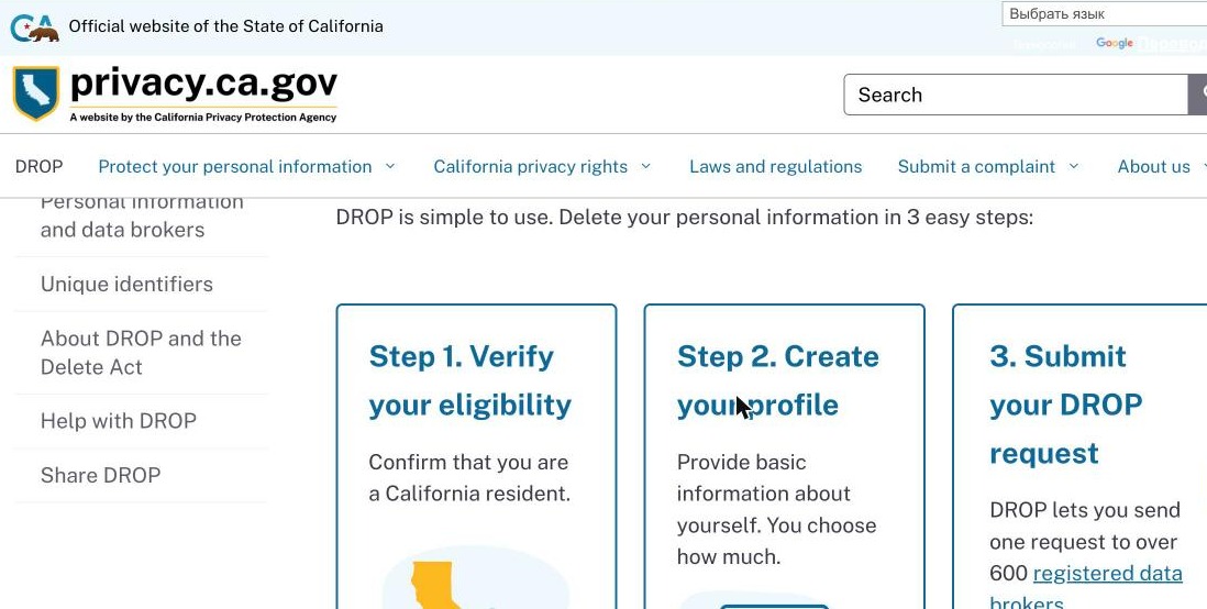 AuditorHQ's tweet photo. do NOT pay a removal service for this

if you live in california the state does it free. one form goes to 600+ data brokers at once

their own page says what brokers hold can include your SSN and data on your kids

you can file for your kids or an elderly parent too https://t.co/efJD7zlsFH
