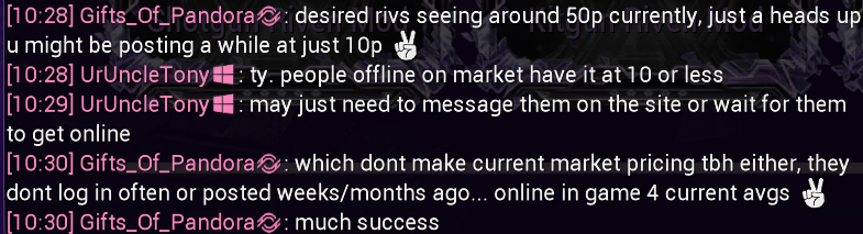 n0rseh0rse's tweet photo. Warframe trade chat DM'ers are something else https://t.co/xyKJplSoAh