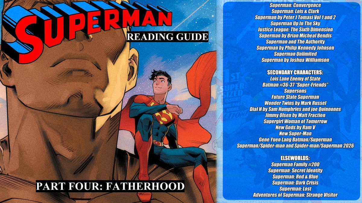 TheGeekForFun's tweet photo. I made a Superman reading guide for anyone who wants to explore his most essential stories. https://t.co/JD36kg1UP4