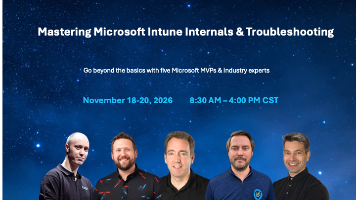 viamonstra's tweet photo. Your Intune policies are configured correctly. So why aren't your devices behaving?

Successful troubleshooting requires more than knowing where to click in the admin center.

Join five Microsoft MVPs and industry experts November 18–20 for Mastering Microsoft Intune Internals & Troubleshooting.

Go beyond the interface. Understand what's happening behind the scenes.

https://t.co/xwtgOSapte

#MicrosoftIntune #Intune #EndpointManagement #ITTraining #ViaMonstraAcademy