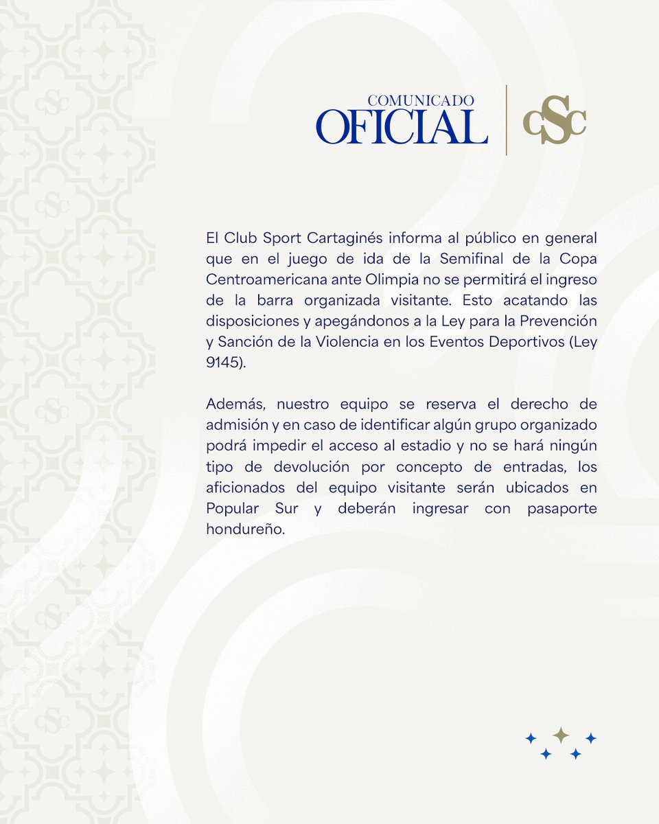 Cartagines's tweet photo. Comunicado Oficial https://t.co/FbMqtMJvhE