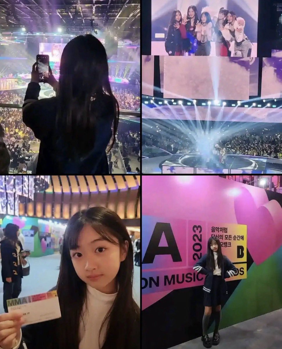 a2olitefanbase's tweet photo. Resurfaced posts show #AYUNE taking photos of NewJeans performing on stage at the 2023 Melon Music Awards (MMA)! 

#A2O #A2OLITE @A2O_LITE https://t.co/gM9S1Oh7eo