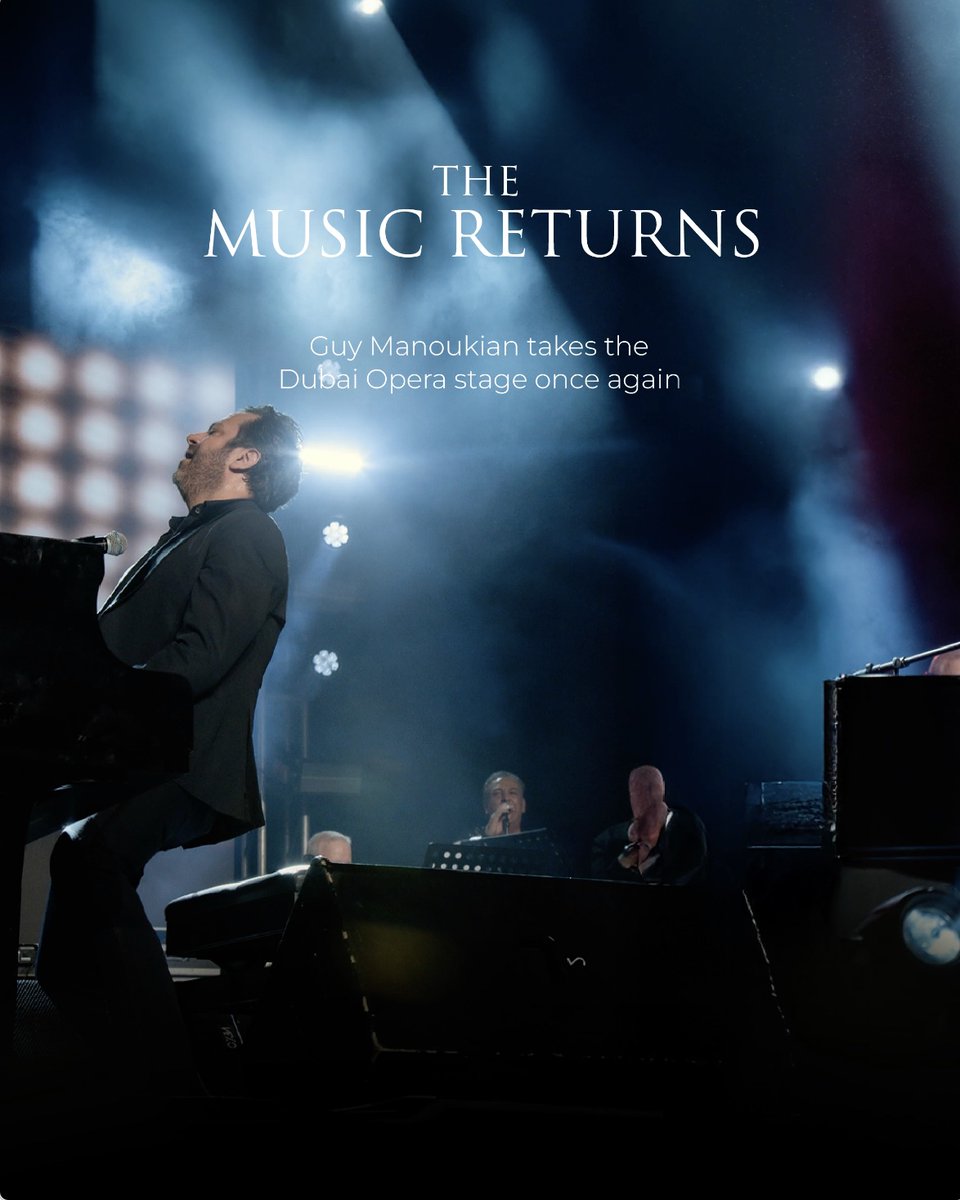 DubaiOpera's tweet photo. The music returns. 🎹

Guy Manoukian marks his 10th performance at Dubai Opera with an unforgettable evening of oriental melodies, contemporary arrangements and timeless classics.

11 December | Dubai Opera
Secure your seats now. https://t.co/jvD6sZ1SMj