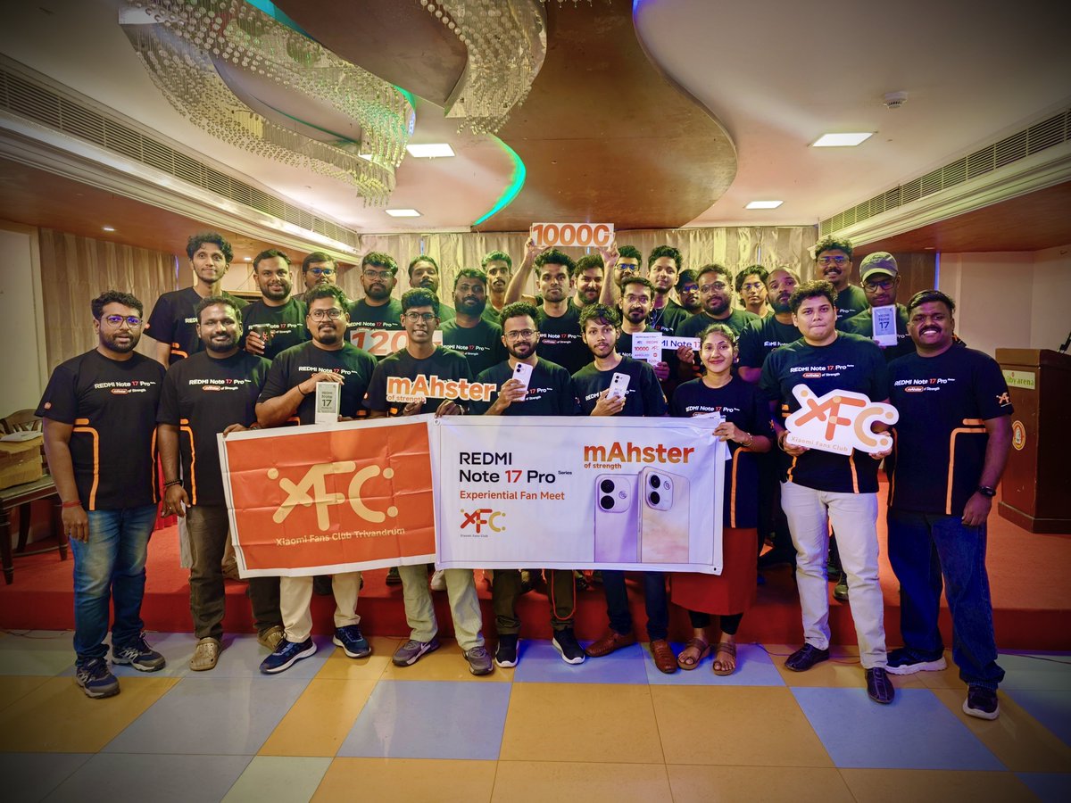Super_Saiyan756's tweet photo. Had an awesome time at the #XiaomiFansClub meetup today ๐คฉ Getting hands on with the new #REDMINote17ProSeries ๐ Great vibes โก๐ฅ
@redmiindia
@pixelwithme
@Ritij
@XFCTrivandrum https://t.co/ps15hvhw05