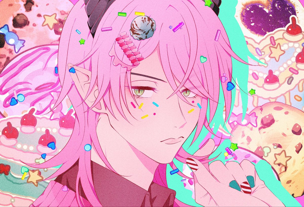 Ueda_Yamada_'s tweet photo. マレウス🍭🍩🎂🧇🍪

#twstファンアート https://t.co/rhtlfbqcMd