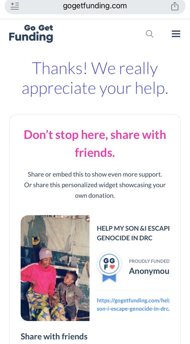 deedeehimawari's tweet photo. can someone match my donation? the campaign hasn’t been moving, let’s break the stagnation together to help Gladys and Theo to safety! https://t.co/9jnmu2Bj1V