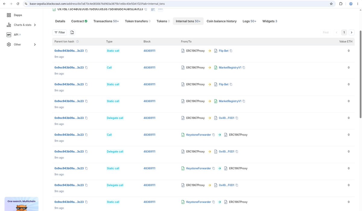 ScarisCRE's tweet photo. Looks like a new sports-betting prediction market is building on Chainlink 👀

On Base Sepolia, 14 Chainlink CRE workflows are running (image 1).

🏟️ 7 "creator" workflows put real fixtures on-chain, such as Stuttgart v Atlético Madrid tonight, plus J.League, Bundesliga, ATP tennis and MLB playoffs.

✅ 7 "resolver" workflows settle them after the final whistle. Each result needs two independent sports-data providers to agree before anything pays out.

🎲 Chainlink VRF provides the randomness in its betting logic.

The numbers:

• 4,834 CRE reports in the last 72 hours

• ~1,100 a day

• 8,772 in the past week, with 99.6% accepted

Prediction markets are one of crypto's fastest-growing sectors, and the builders are choosing Chainlink. 

ethereum:0x514910771af9ca656af840dff83e8264ecf986ca