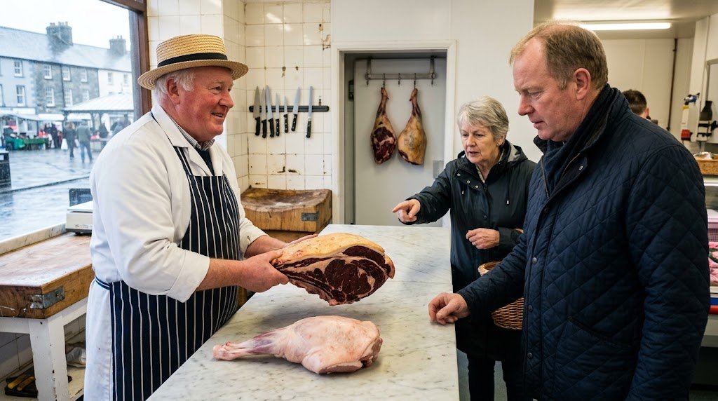 SamaHoole's tweet photo. Customer: "Leg of lamb for Sunday. There's eight of us."

Butcher: "For eight I'd do you a leg of mutton."

Customer: "Mutton. Isn't that what they ate in the war?"

Butcher: "It's what they ate every Sunday for eight hundred years. Lamb was the treat. Then the treat took over and the dinner went for dog food."

Customer: "What's the difference?"

Butcher: "Age. That lamb's about five months. This one's five years."

Customer: "Five years sounds old."

Butcher: "Five years is a ewe who's raised four lots of lambs on a hill, eaten nothing but grass, and retired. The lamb hasn't seen a winter. It's barely seen a Tuesday."

Customer: "Does it taste better?"

Butcher: "It tastes of something. Every year on that hill goes into the fat, and the fat's where the flavour lives. Darker meat, more iron, muscle that's done some climbing. Lamb tastes of being young, which is lovely, and so is a cup of warm water."

Customer: "I've heard it's tough."

Butcher: "Cook it like lamb and it'll fight you. Low oven, four hours, lid on, and it gives up without a word. I've hung it a fortnight. It's done most of the work already."

Customer: "My daughter won't eat lamb. Ethics."

Butcher: "Then she's on my side. Four months old, or five years outside with a family behind her and a quick end at the finish. If I had to pick one of those for myself I know which it'd be."

Customer: "She'll say neither."

Butcher: "She'll say neither over a leg of mutton, same as everybody else does. Then she'll have seconds."

[The woman behind him had come in for chops. She left with the other leg.]

Customer: "Go on then."

Butcher: "Tell them it's lamb if you must. They'll ask what you did to it."