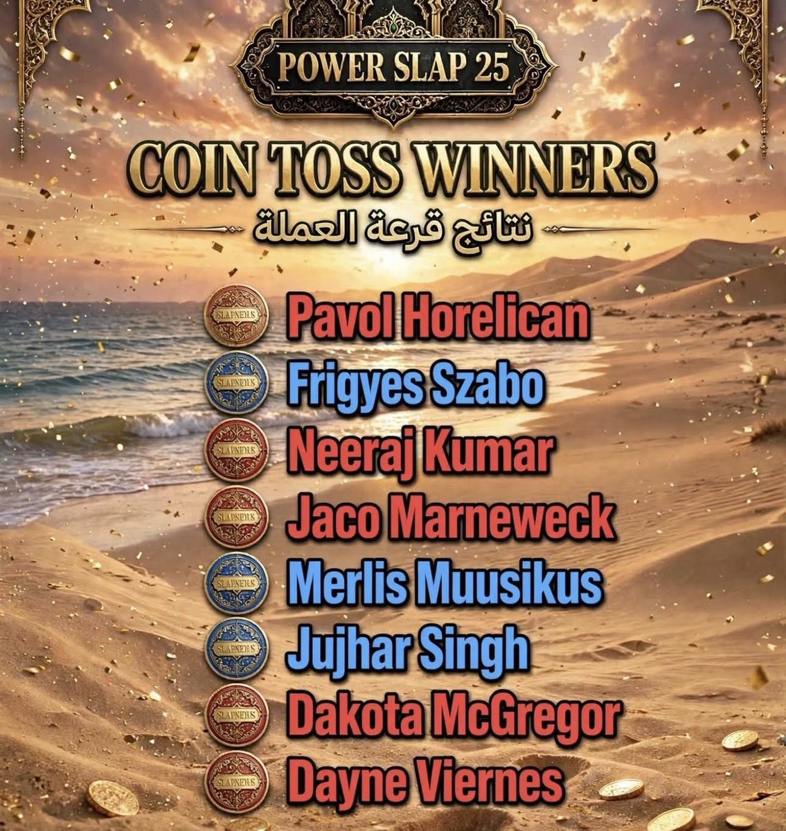 powerslapaholic's tweet photo. COIN TOSS WINNERS for #PowerSlap25 https://t.co/uIY86JUJfH