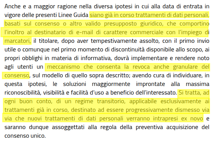 Monitorapa's tweet photo. @MiPnamic In vero esiste un regime transitorio - che pare non abbia scadenza - per cui un eventuale consenso all'invio della newsletter vale anche come consenso al tracciamento.

Insomma, un'altra brutta pagina di giurisprudenza per @GPDP_IT.

@simonealiprandi https://t.co/CzYJBwC9hC