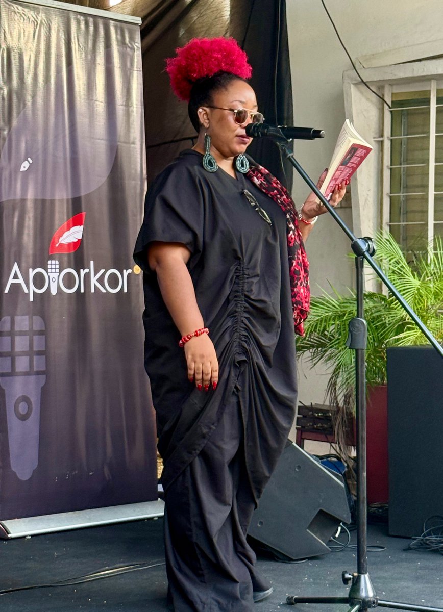 apiorkor's tweet photo. Words create worlds, and sharing mine at Pa Gya! 10 was truly unforgettable.

Reading excerpts from “The Gospel According to Adulting” and giving you a peek into my upcoming debut novel “Three Marriages Ago” at Goethe-Institut Ghana was an absolute pleasure.

Thank you to everyone who showed up and sat with the stories. 💛✨

#PaGya2026 #Apiorkor #AfricanLiterature #TheGospelAccordingToAdulting