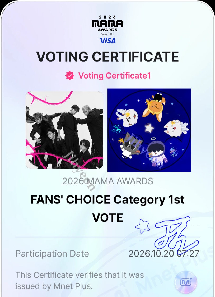 tubas_log's tweet photo. Day 9! #tomorrowxtogether 
#2026mamavote 
2 more days to go for round 1! https://t.co/tG38v1l9d2