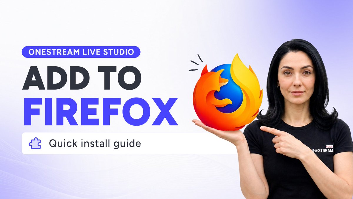 onestreamlive's tweet photo. Using Firefox for your livestreams? 🦊

See how to install and pin the OneStream Live Studio extension for faster access to your next broadcast.

🎥 Watch the tutorial: https://t.co/58rQ9qmVPM

#OneStreamLive #LiveStreaming #Firefox #StreamingTips #ContentCreators https://t.co/AD1rHEHlgd