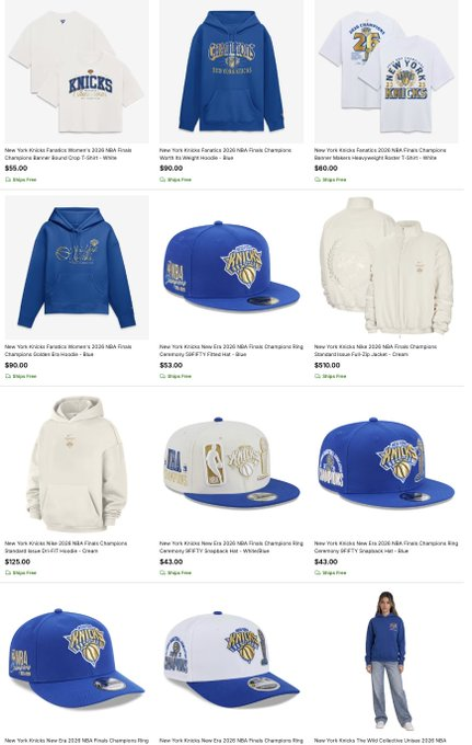 SnkrsStock's tweet photo. AD: NEW: New York Knicks 2026 NBA Finals Champions Ceremony Collection
Fanatics https://t.co/S44JuZf8LU
NBA Store https://t.co/evYrLqDPKo
New Era https://t.co/M7lrA0T4GV
Nike US https://t.co/4Bus36sMsB https://t.co/f0POP71bl3