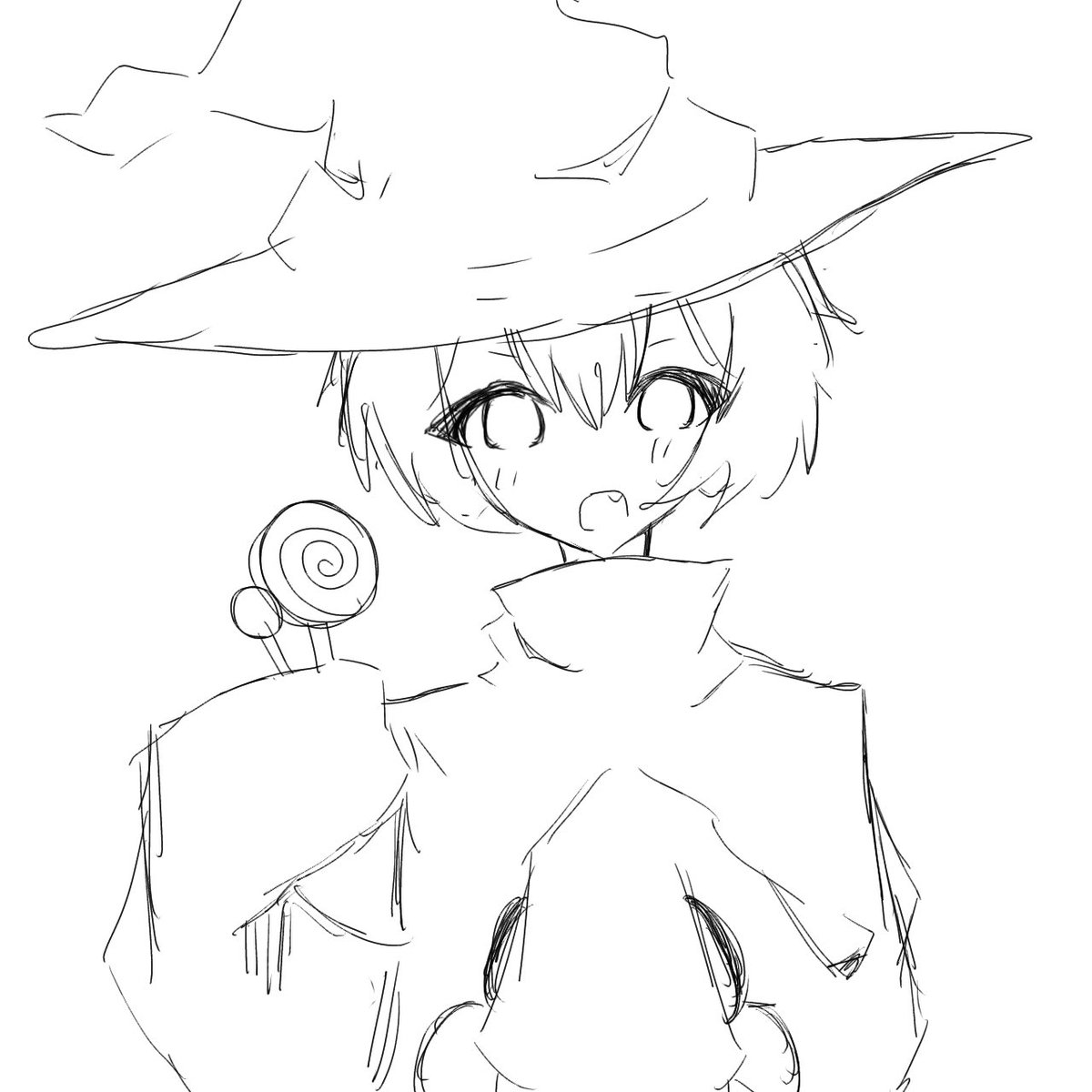 Honooo_sub's tweet photo. 完成させるかは分かんないみどりくんハロウィンラフ
ラフまではできても線画がめんどくなって諦めちゃうの直したい https://t.co/loRSALIJg6