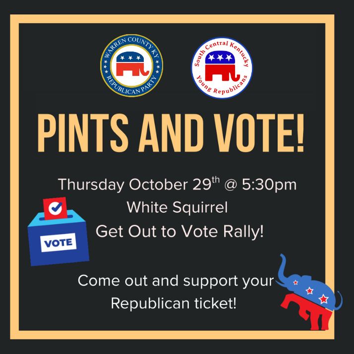 WarrenGOP's tweet photo. The South Central Kentucky Young Republicans are fired up to GOTV! Save this date. https://t.co/Aktl64Z1pT