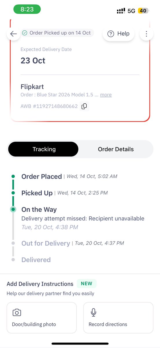 kuldeep07M's tweet photo. Nobody has contacted me and no delivery agent has even tried to reach me Yet you keep showing Recipient Unavailable without my consent. No agent has called or contacted me at all Why are you misleading me like this Stop fooling me and provide a proper explanation @help_delhivery https://t.co/tstzq1lJS8
