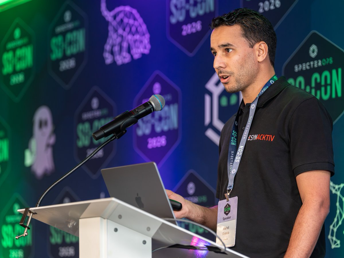 SpecterOps's tweet photo. ICYMI: The #SOCON2027 CFP is open! 🎤

Share your research, technical deep dives, or lessons from the field on adversary tradecraft, identity security, and Attack Paths.

Submit a 25- or 50-minute talk by November 13: https://t.co/1acXOkfTdZ https://t.co/jE1PADPKyi