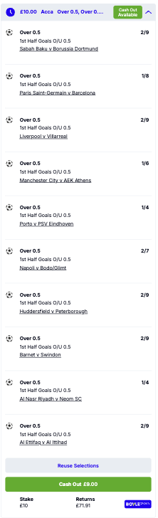 SmartAccaTips's tweet photo. 🥅 48/1 GOAL IN BOTH HALVES ACCA!   

💙 Placed with BOYLE Sports: https://t.co/xTTFsIaaY1 

👀 These are fun to track and keep going ever so close!

🔗 Add to betslip: https://t.co/HXlPs6NMwc

👇 I'm covering the FHG at 6/1 below:   

🔗 Add to betslip: https://t.co/EyE4e24Tc8

18+ GambleAware Ad
