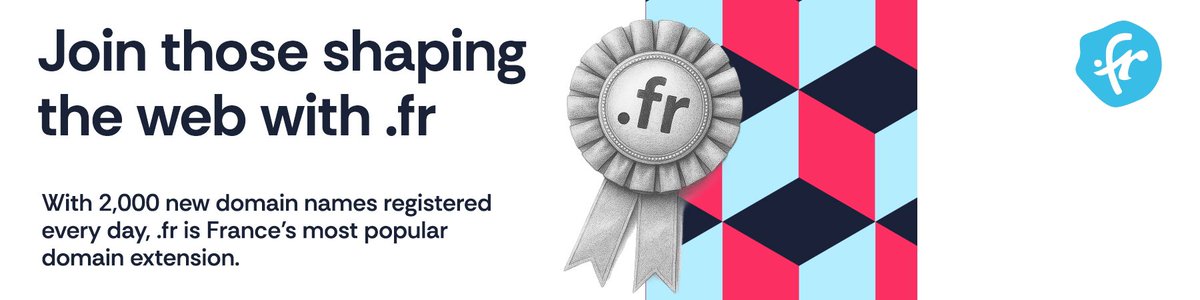 Netim_com's tweet photo. 🇫🇷 Credibility, visibility, security: 3 good reasons to choose .fr for your domain name⭐

Register your .fr domain name and reach the French market directly.

.fr is currently on special offer for just €7 excl. VAT: don't miss out!  

👇Find out more about the benefits of .fr: https://t.co/jDBFA8bNe2

@ReussirEnFr @AFNIC  
#DomainName #Afnic #InternetMadeInFrance