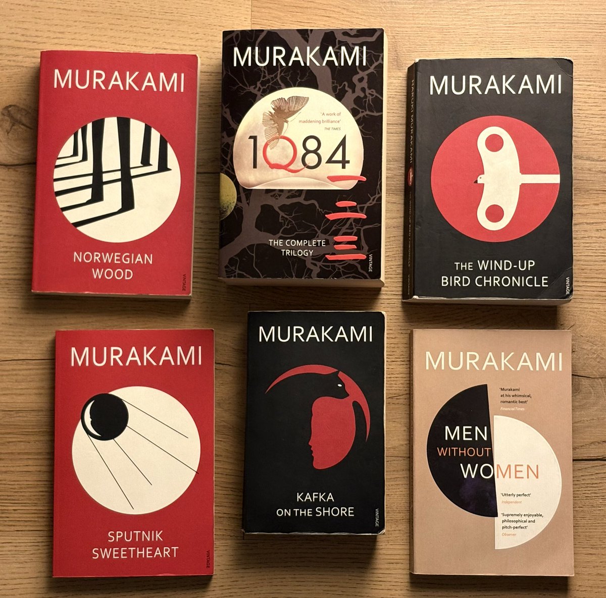 nyxzdedz's tweet photo. I can always recognize a murakami book from miles away https://t.co/xMoqxBlf53