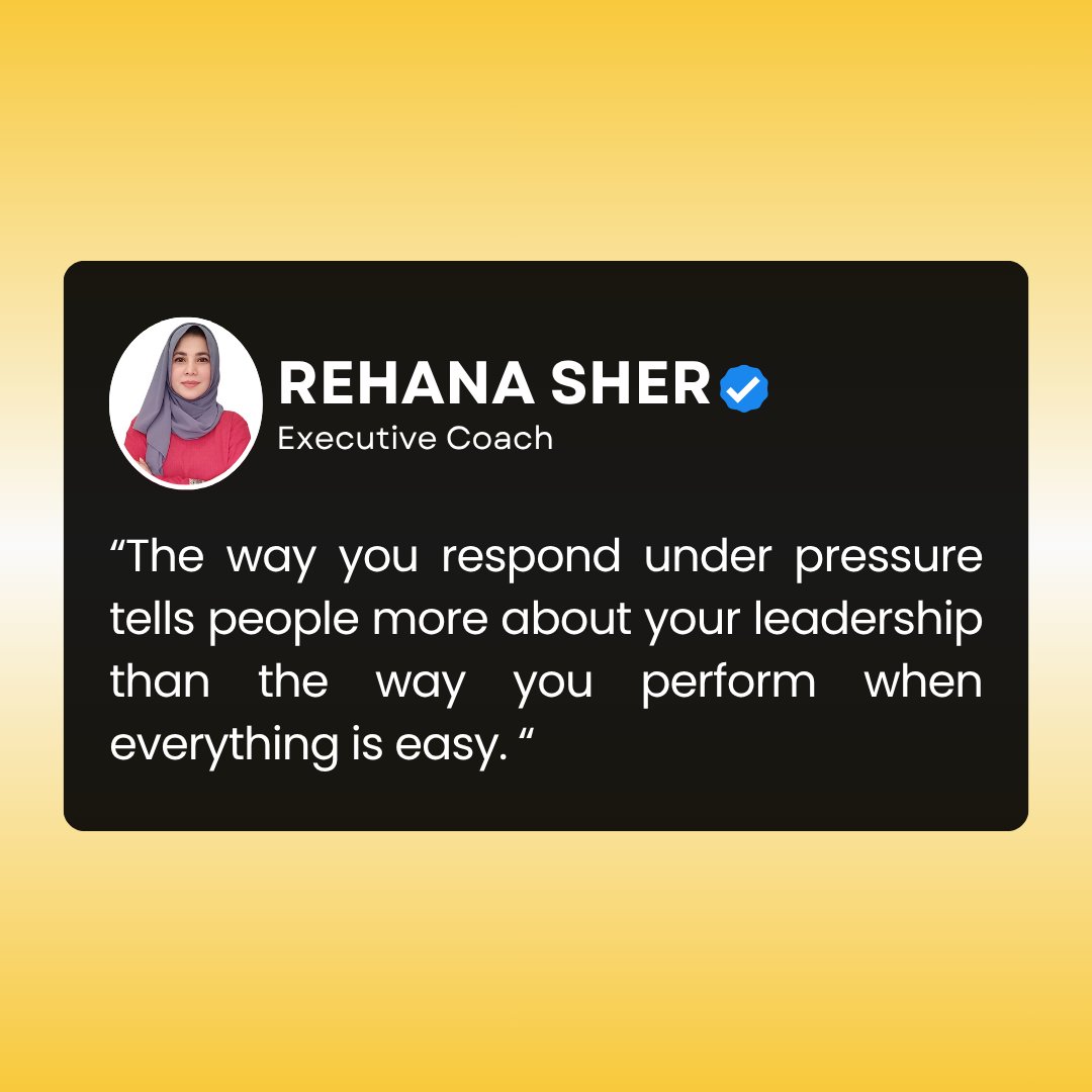 rehanasher's tweet photo. #Leadership  shows most when things go wrong. How you handle pressure and treat people in difficult moments says more about you than success ever will.
People remember how you made them feel when things got tough.
#LeadershipDevelopment  #EmotionalIntelligence #executivecoaching https://t.co/E5BemSv8SM