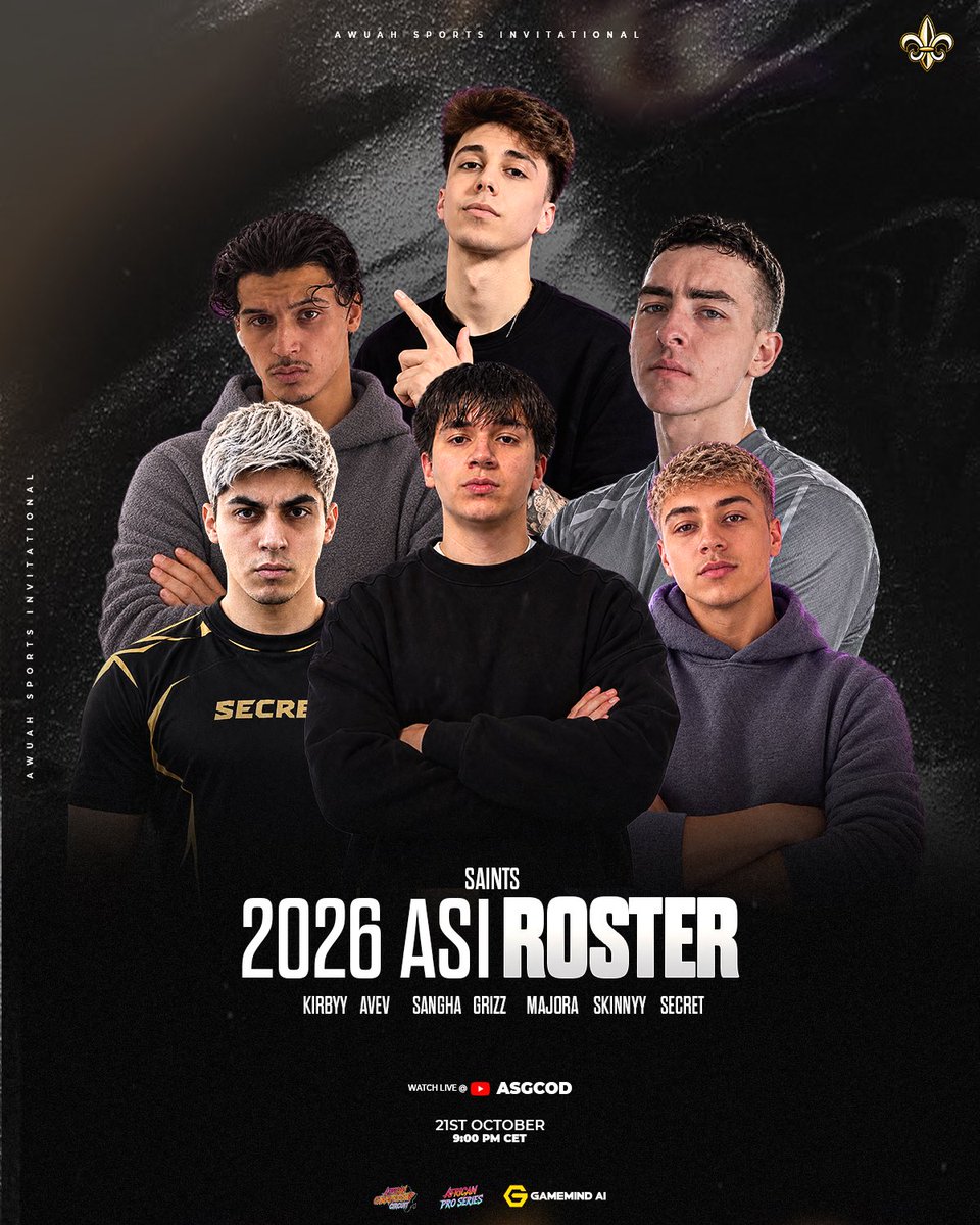 ASGCODM's tweet photo. 𝐌𝐄𝐄𝐓 𝐓𝐇𝐄 𝐓𝐄𝐀𝐌𝐒
Live Oct 21st @ 9 PM CET

@ExclusiveCODM 
@ASGCODM 
@SaintsCODM 
@WantedCODM 

Streams: https://t.co/bSvhy7XgNj

Discord Community: https://t.co/MV9xUIRkRi #codmfpl

Play CODM fantasy: https://t.co/cQWw0IG81O https://t.co/ajt8UmvB1o