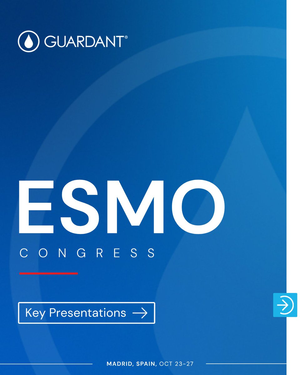 Guardant Health ESMO 2026 slide: #ESMO26 KEY PRESENTATIONS (1 of 2)