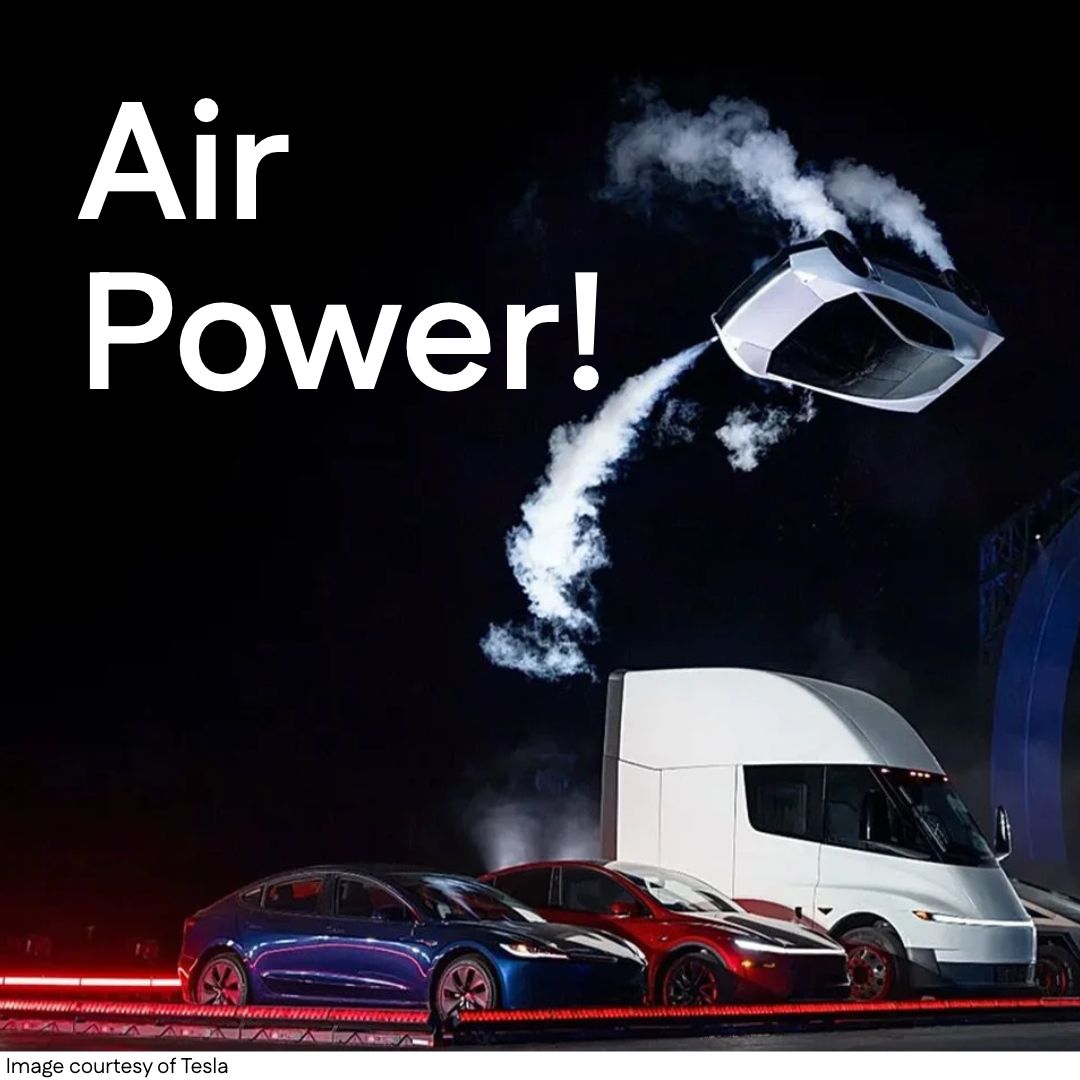 Jetoptera's tweet photo. Congrats to Tesla a spectacular demo for the flying Roadster!

Our Fluidic Propulsive System® uses compressed air too, but makes its own in flight.😮

See how the two compare: https://t.co/JXGk0ae9VV

#AirPower #VTOL #Jetoptera https://t.co/gbzQmsOPz3