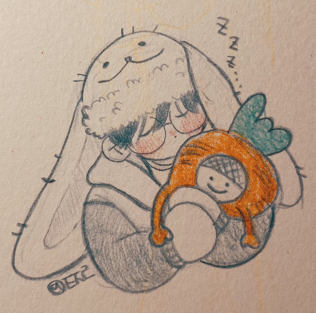 expirecan's tweet photo. 토끼모자🐰란과 당근🥕탈을 쓴 도토리..☺️ #doran https://t.co/FiO7Aa9lqb