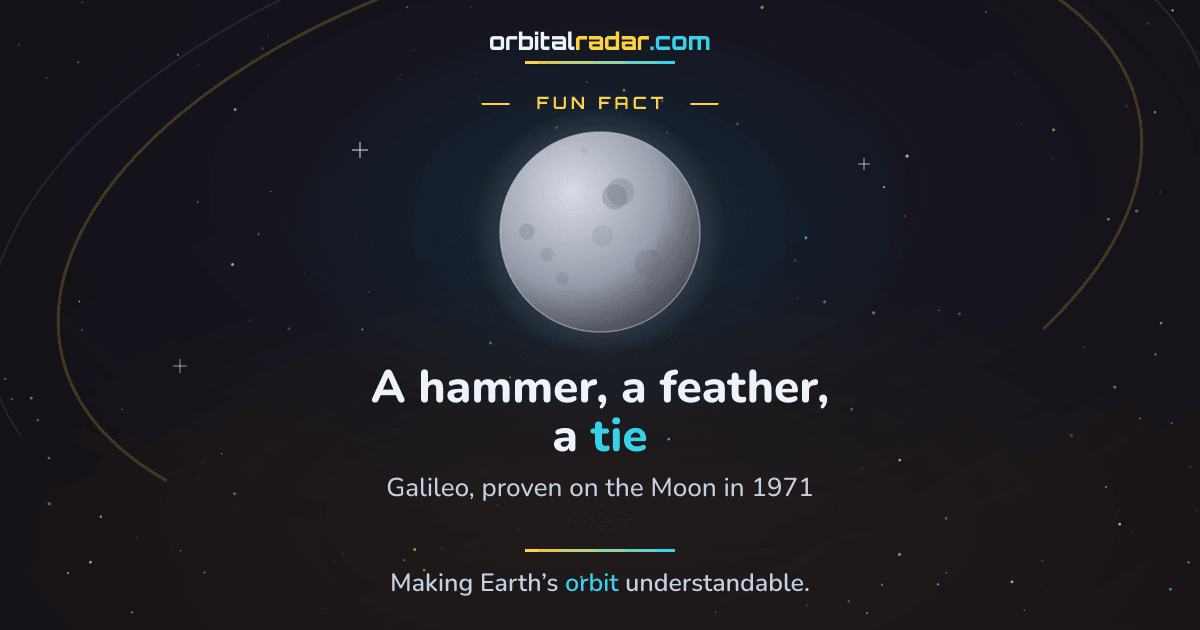 orbital_radar's tweet photo. Which hit the Moon first, a hammer or a falcon feather?
In 1971, Apollo 15's Dave Scott dropped them at the same moment. With no air to slow the feather, they landed together. Galileo had called it more than three centuries earlier.
#Physics #SpaceHistory https://t.co/hu43KU0FSs