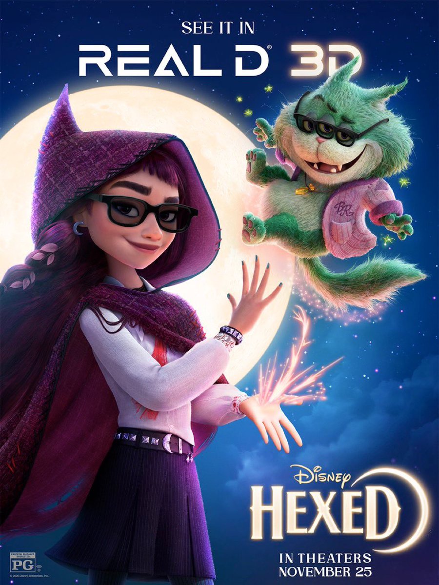 mkottick's tweet photo. New #RealD3D Poster : Disney’s #WaltDisneyAnimationStudios presents #Hexed - coming to theatres on November 25, 2026 - TICKETS AVAILABLE NOW #TheWaltDisneyCompany https://t.co/WXGs9ur74l