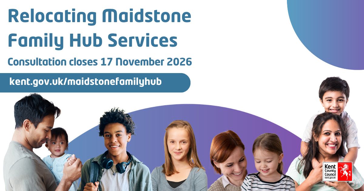 Kent_cc's tweet photo. 📍 Consultation now open
We're seeking views on proposals to move InfoZone Family Hub services into a wider Maidstone Family Hub network, including expanding Parkwood Family Hub and reopening East Borough Children's Centre.
💬 Have your say: https://t.co/WU8eqxdZBr https://t.co/PC86Rt4Nia