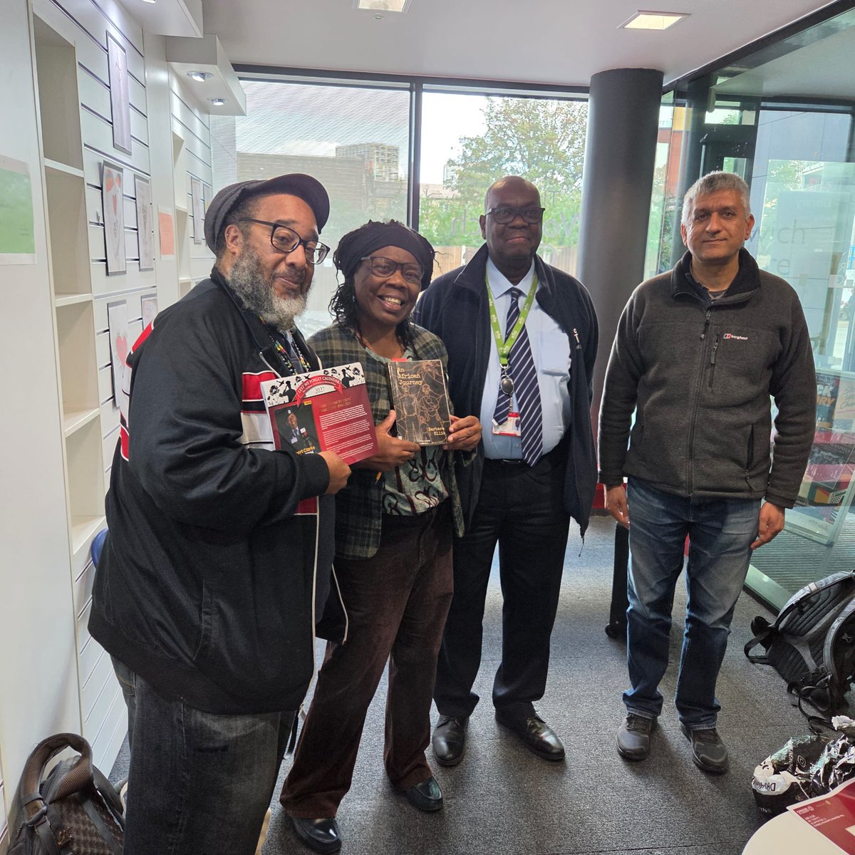 WoolwichLibrary's tweet photo. Thank you to Barbara Ellis for her interesting talk on Black British Veterans and what their lives looked like post-WWI and WWII. We have lots of events still to come for #BlackHistoryMonth at #WoolwichLibrary so visit us to find out more! #LoveYourLibrary https://t.co/5mevAi48b9