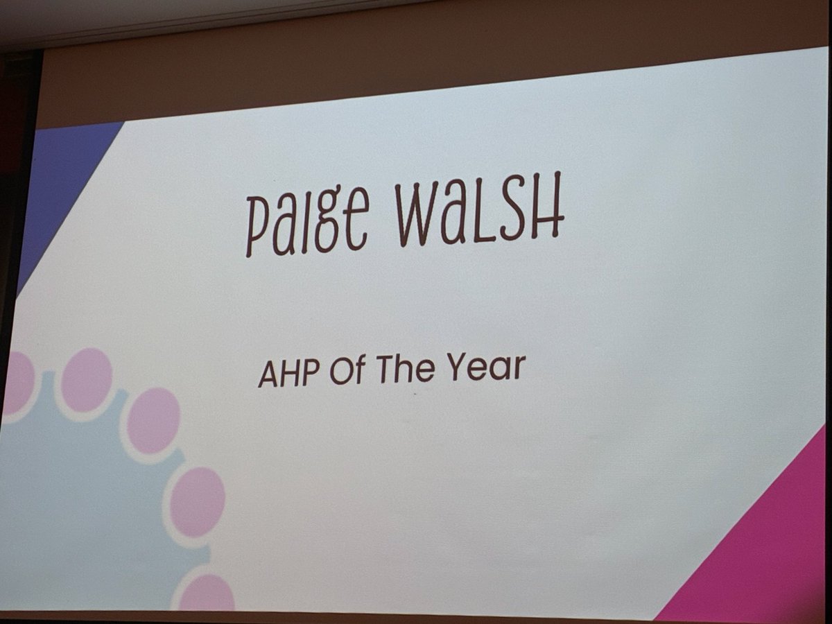 DGProfDev's tweet photo. We have some @DudleyGroupNHS winners at the #AHP Black Country System Awards!!

Paige Walsh is AHP of the Yr!
Hooray!! 🎉 A

Massive congrats - inspiring nomination &amp; v well deserved!
@marshaj1772 @KarenLe08016942 @Dudley_SWBCEO @DavidNichols0n https://t.co/kzJGPqCXYF
