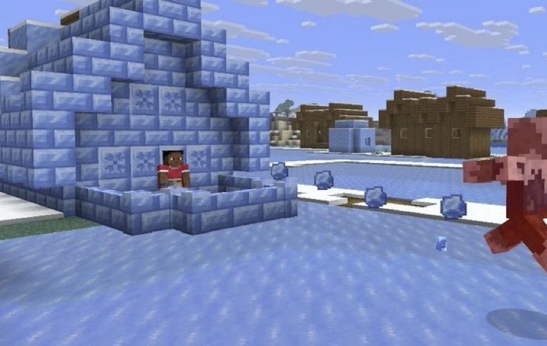 DiscussingFilm's tweet photo. First look at Ice Bricks and Ice Balls in Minecraft.

(Source: https://t.co/3cGr6vxqGf) https://t.co/oiFvWAb2Gw