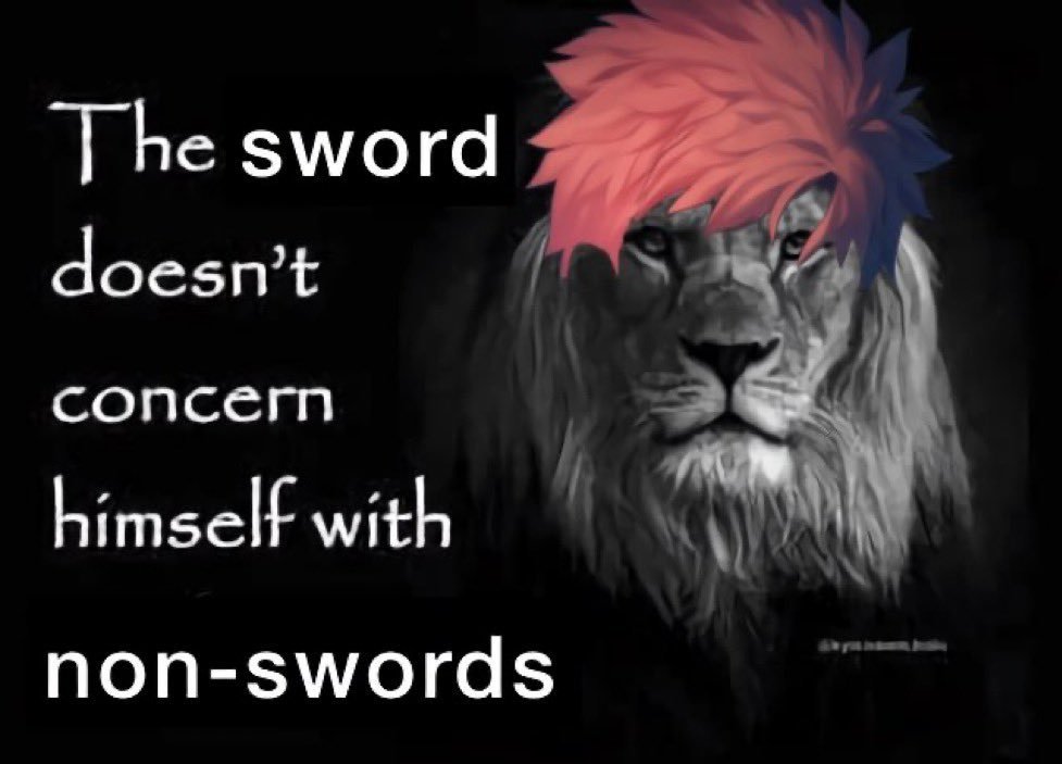 lorddoge417's tweet photo. @C_C_Devil She clearly wasnt good enough for a sword like you king https://t.co/p4Ar4uh5T8