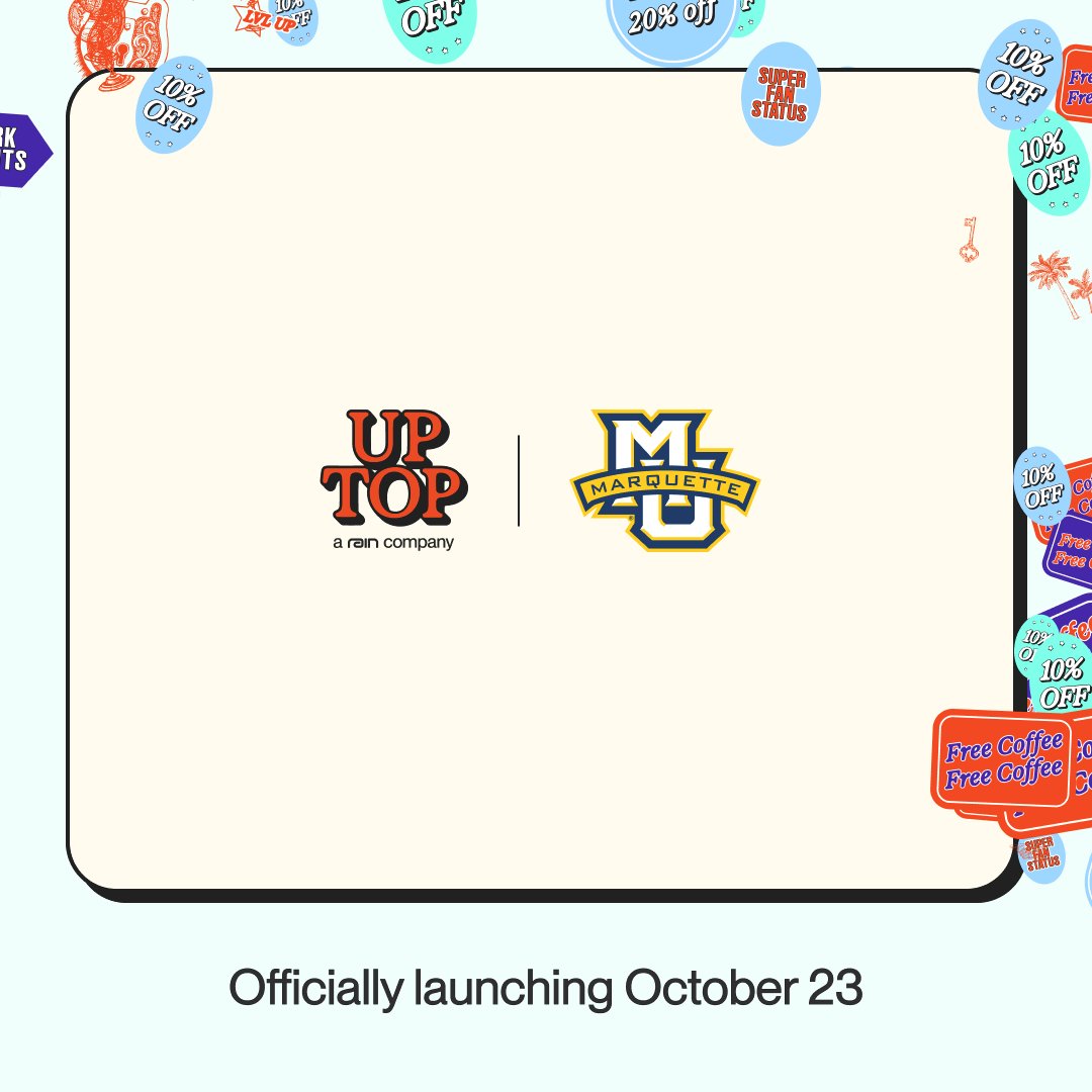 uptop_xyz's tweet photo. Just in time for basketball season, Marquette University fans have a new way to get rewarded.

Meet Marquette Rewards, a loyalty program from Uptop and @MUAthletics. https://t.co/n7ryRClrFB