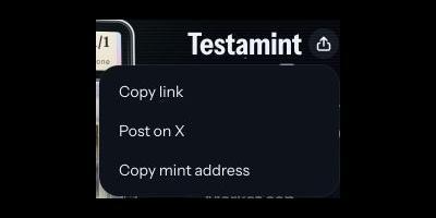 mintdexdotfun's tweet photo. 🔗 Share the coin page in two clicks.

Open MintDex’s Share menu → Copy link. The “Link copied” confirmation tells you it’s ready to paste. ⚡ https://t.co/DiQ3YWoiP9