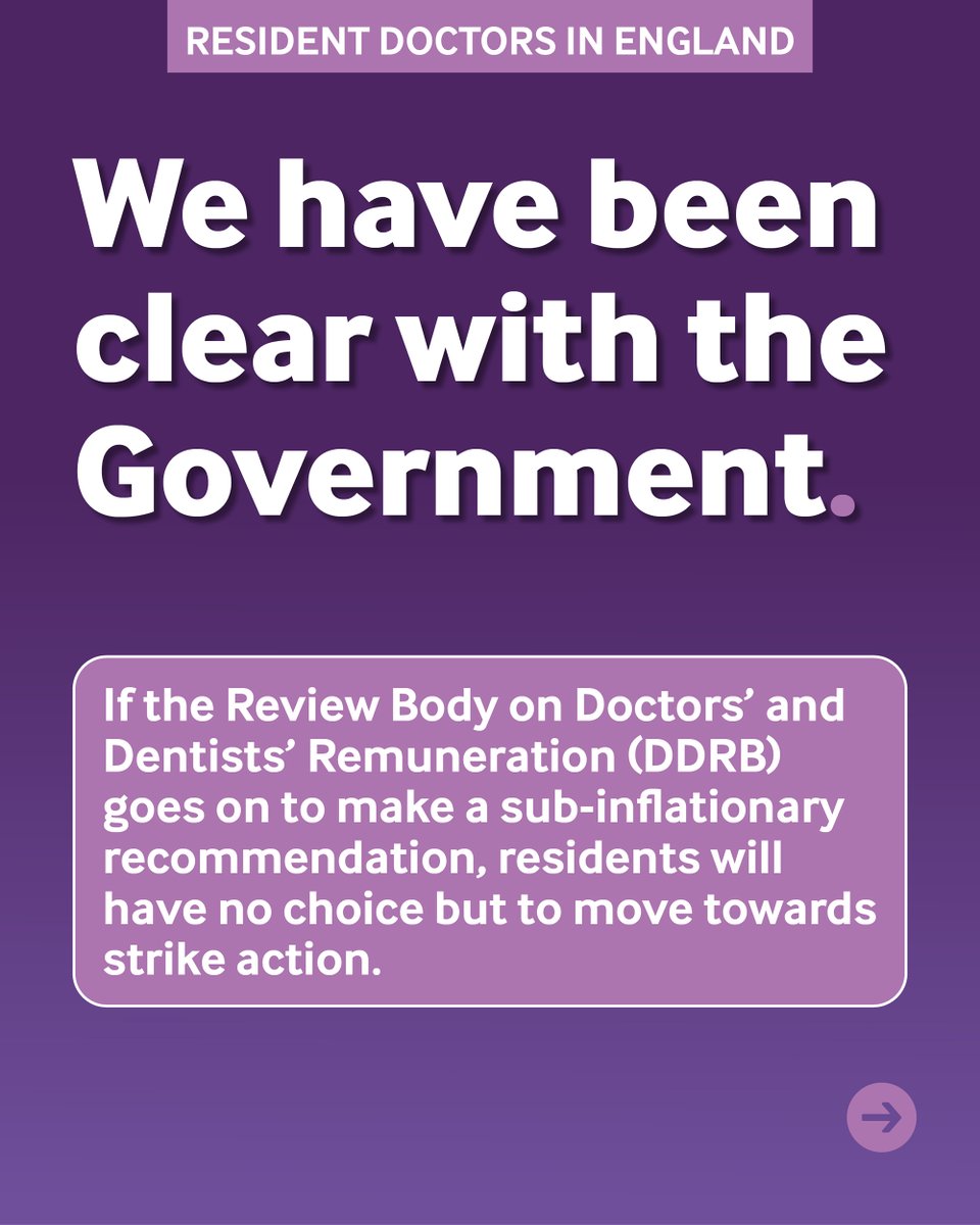BMAResidents's tweet photo. Patients need doctors, but if doctors are going to stay working in the NHS, then they need to feel valued. A 2.4% uplift, yet another sub-inflationary pay rise, is not the way to tell a workforce you value them. https://t.co/M1fIrXGLTD