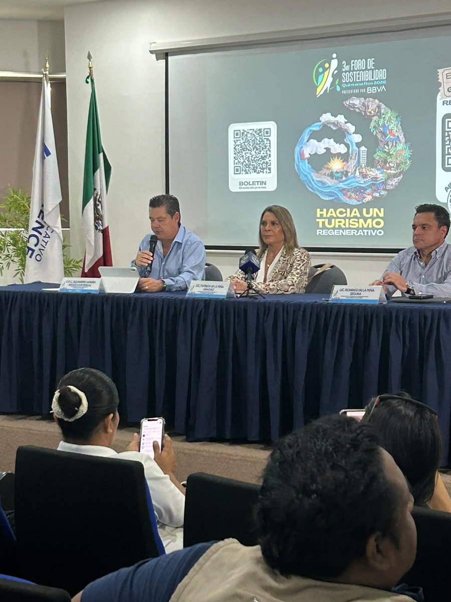 novedadesqroo's tweet photo. 🌱 El https://t.co/Jy9AqSeAtj Foro de Sostenibilidad Quintana Roo 2026 se realizará el 18 de noviembre en Moon Palace Cancún, con temas como turismo regenerativo, ciudades sostenibles y gestión de residuos y sargazo.

📸: Gilda Piña https://t.co/epzTZTBjsB