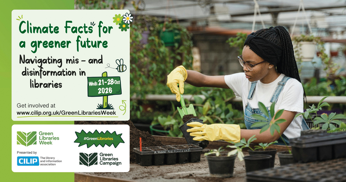OCLC's tweet photo. It's #GreenLibraries Week, led by @CILIPinfo! 🇬🇧🌱 This year's theme focuses on helping patrons build strong information literacy skills to navigate climate and sustainability information confidently.

➡️ View the assets and promote your efforts: https://t.co/VQeiGFAXtH #OCLCuk https://t.co/YkjTMpuYh0